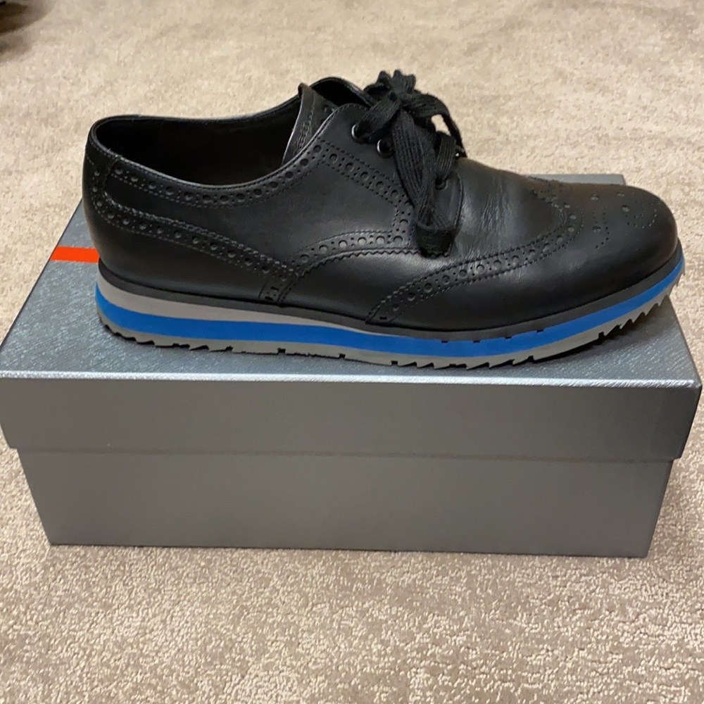 Men’s Prada Black Wingtip Platform Size 9 EU - Picture 2 of 11
